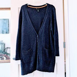 Navy cotton boyfriend cardigan